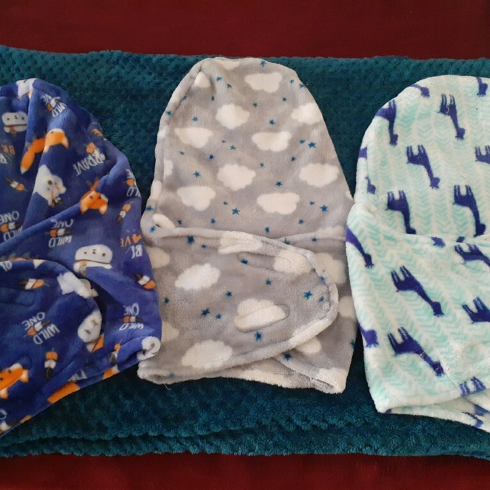 🎉Baby boy fleece swaddlers - Picture 1 of 5